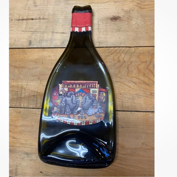 Michael David Petite Petit Melted Wine Bottle Cheese Serving Tray wall decor art - Picture 5 of 10